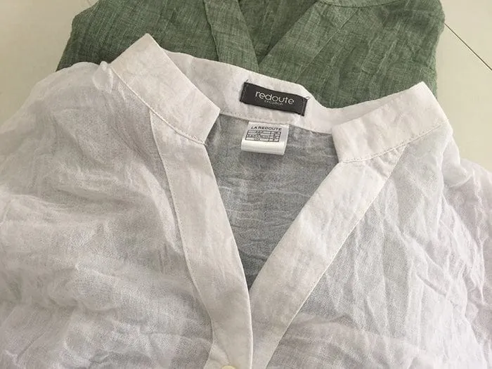 Vintage Button Up Cotton Linen Blouse