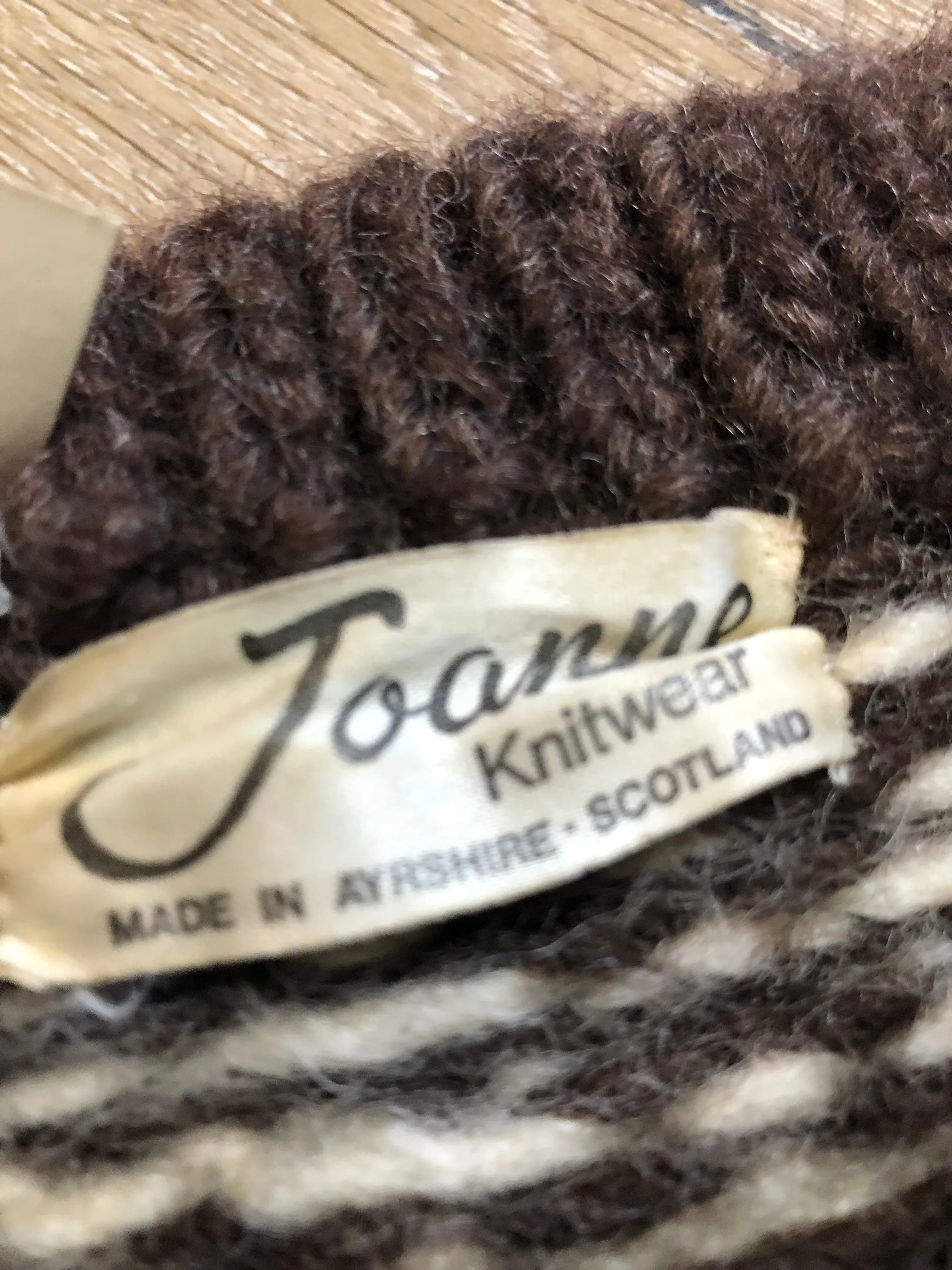 Vintage Joanne Knitwear Crewneck Sweater with Fair Isle Design, Made in Scotland