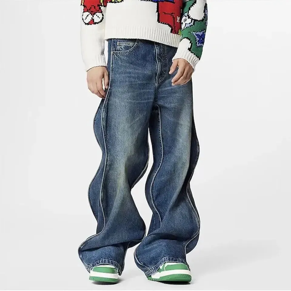 Wide Legs Baggy Wave Jean