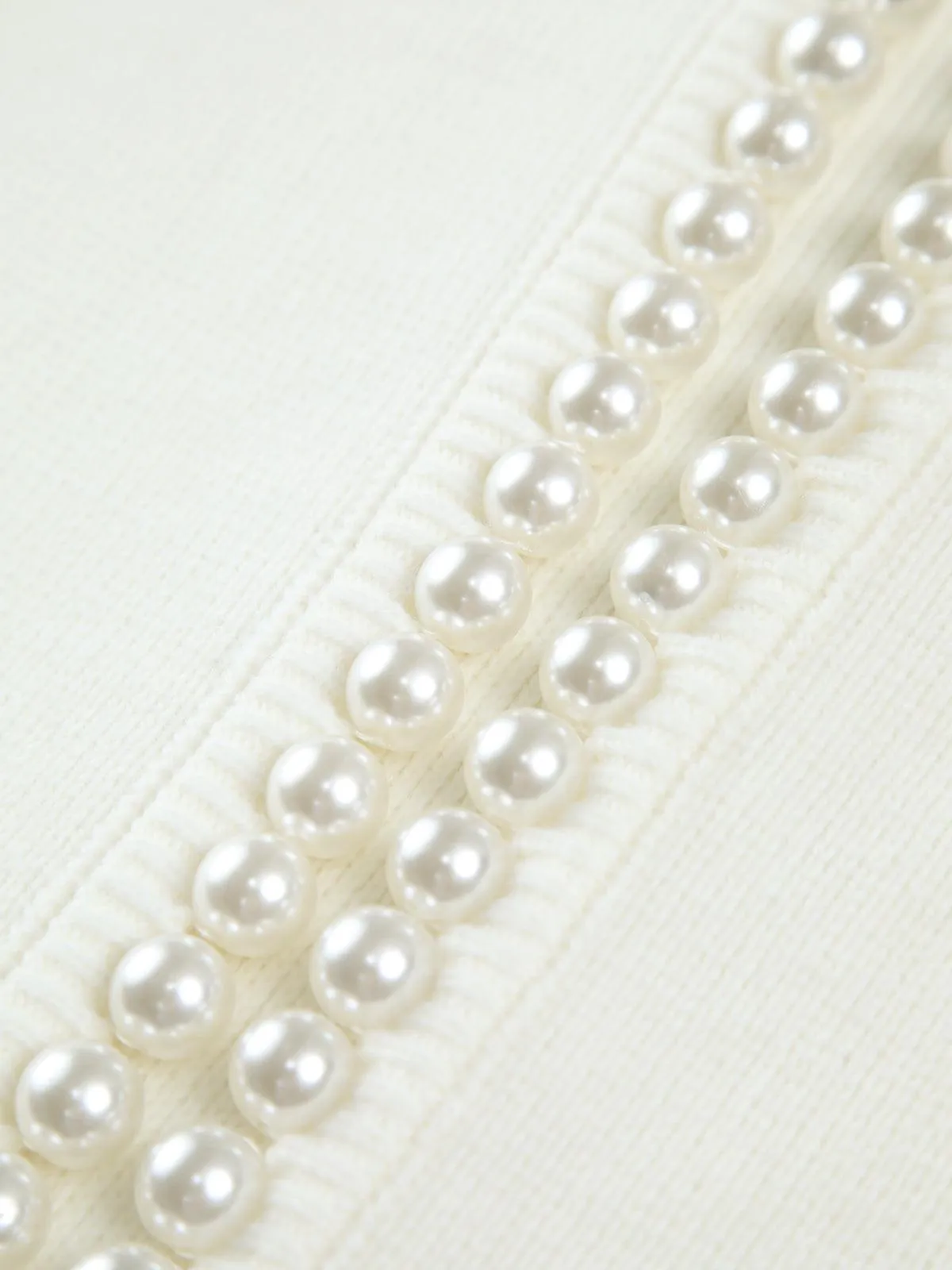 Women's Casual Ripped Knitwear Cardigan with Pearls | Ideal for Autumn/Winter