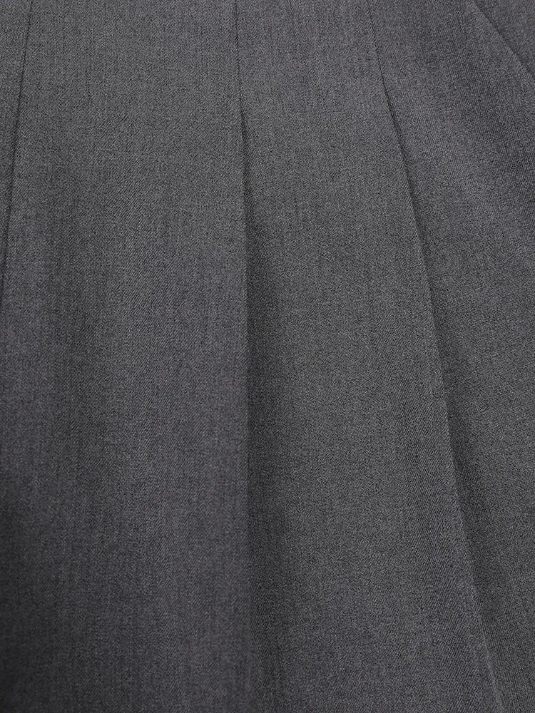Women's Elegant Pleated Blazer & Trousers Suit Set