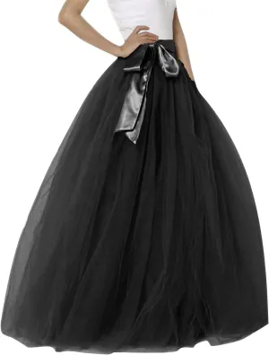 Womens Skirt Tulle Tutu Skirt Pleated Princess Midi Skirts Adult Tutu Dancing Party Evening Tulle Ankle Skirt for Womens