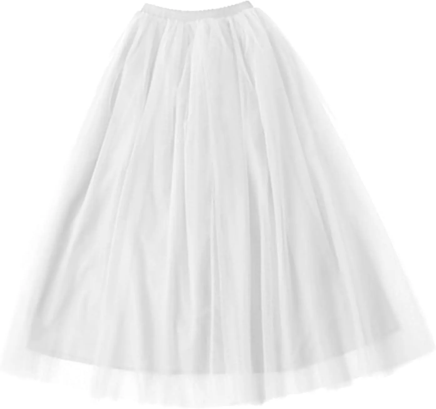 Womens Skirt Tulle Tutu Skirt Pleated Princess Midi Skirts Adult Tutu Dancing Party Evening Tulle Ankle Skirt for Womens
