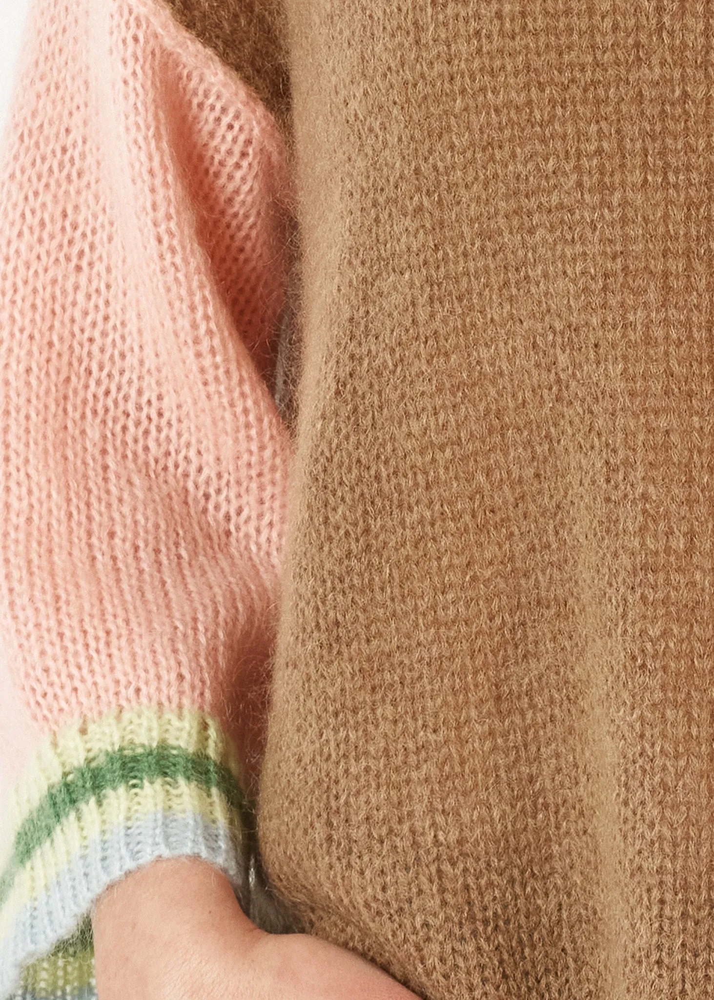 Zaket & Plover Mohair Colour Block Sweater