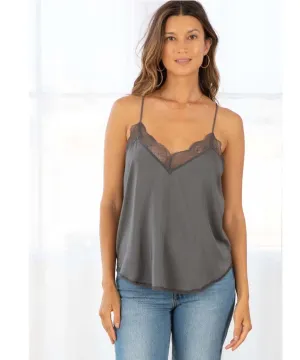 Zarina Lace Cami Pewter